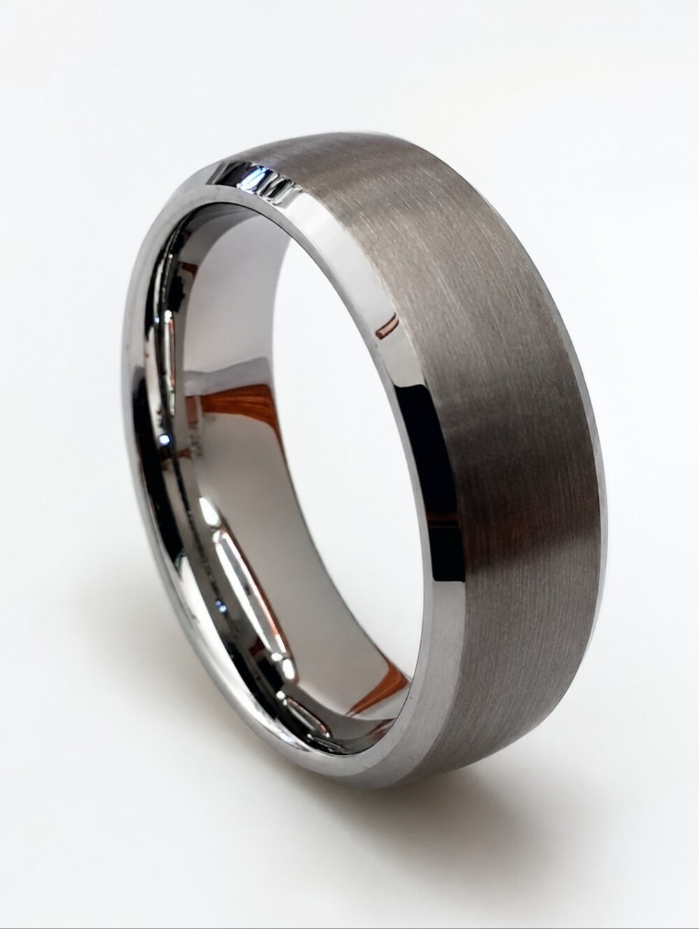 Men's Brushed Gray Tungsten Wedding Band SZ 10